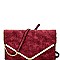 3-Compartment Distressed Envelope Clutch