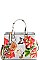 STYLISH 3IN1 FASHION FLOWER SATCHEL WITH LONG STRAP  JYLY-096-2W