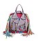 Moto Jacket Design Fringed Backpack / Shoulder Bag