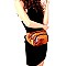 Ostrich Embossed Multi Pocket Fashion Fanny Pack MH-LY102O