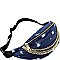 Frayed Denim Chain Embellished Fanny Pack