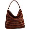 Fab Braid Accent Single Strap Hobo Wallet Set MH-LY1161W