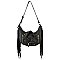 Motorcycle Jacket Fringe Shoulder Bag Hobo