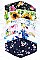 PACK OF 12 TRENDY ASSORTED COLOR FLOWER PRINT