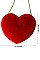 PACK OF 12 Heart Shaped PLUSH SHOULDER BAG
