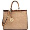 LF105-LP Bamboo Accent Structured Satchel