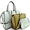 Contrasting Inner Bag 3 in 1 Wing Satchel SET MH-LF159