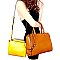 Contrasting Inner Bag 3 in 1 Wing Satchel SET MH-LF159