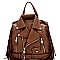 LY0421-LP Moto Jacket Design Fringed Fashion Backpack