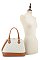 2-in-1 Geometric Monogrammed Dome Satchel Set