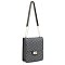 Geometric Monogrammed Turn Lock Crossbody