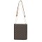 Geometric Monogrammed Turn Lock Crossbody