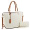 2-in-1 Geometric Monogrammed Tote Set