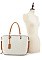 2-in-1 Geometric Monogrammed Tote Set