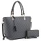 2-in-1 Geometric Monogrammed Tote Set