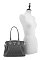 Geometric Monogrammed Shoulder Satchel Tote