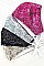 PACK OF 12 COLOR SEQUIN ACCENT DUST PROOF WASHABLE MASK WITH FILTER SLOT