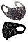 A PACK OF 12 ASSORTED COLOR MULTI STONE DUST PROOF WASHABLE MASK