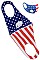 Pack of 12 USA FLAG DESIGN MASK