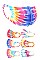 PACK OF 12 TIE DYE DUST PROOF MASK