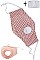 PACK OF 12 REUSABLE  PLAID MASK WITH FILTER SLOT