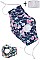 PACK OF 12 FLORAL REUSABLE MASK WITH FILTER SLOT