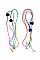 PACK OF 12 2-PC FASHION ASSORTED COLOR MASK LANYARD SET