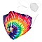 TIE DYE PRINT UNISEX MASK W/ FILTER POCKET & ADJUSTABLE ELASTIC EAR STRAP