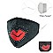 FASHION LIPS & RHINESTONE MASK W/ FILTER POCKET & ADJUSTABLE ELASTIC EAR STRAP