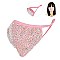 Bright Fashion Colors Bling Face Mask W/ Rhinestone