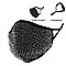 Filter Pocket & Adjustable Elastic Ear Strap Bling Mask