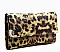 Leopard Textured Clutch