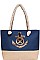 SEQUINED ANCHOR 2-TONE BEACH BAG