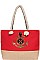 SEQUINED ANCHOR 2-TONE BEACH BAG