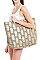 GOLDEN FOIL PINEAPPLE PRINT CANVAS SHOPPER BAG