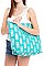 GOLDEN FOIL PINEAPPLE PRINT CANVAS SHOPPER BAG