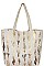 GOLDEN FOIL CACTUS PRINT CANVAS SHOPPER BAG