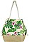 FASHIONABLE TROPICAL HIBISCUS PRINT ECO BAG JYMBS0038