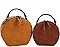 2 IN 1 TAMBOURINE SHAPED SHOULDER BAG SET