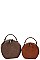 2 IN 1 TAMBOURINE SHAPED SHOULDER BAG SET