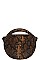 2 IN 1 PYTHON CIRCLE SATCHEL WITH LONG STRAP