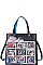 Nicole Lee LONG STRAPPED MY CLOSET PRINT TOTE BAG