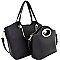 MC0030-LP Metal Handle 2 in 1 Classy Satchel Tote SET