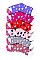 Pack of (12 Pairs) Fur Lining Socks Hearts Patterns Assorted Colors FM-MD8341