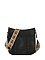 Weaving Detail Guitar Strap Crossbody Bag