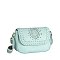 Laser Cut Printed Flap Crossbody Bag