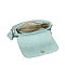 Laser Cut Printed Flap Crossbody Bag