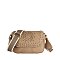 Laser Cut Printed Flap Crossbody Bag