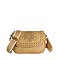 Laser Cut Printed Flap Crossbody Bag