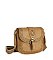 Laser Cut Printed Buckle Flap Crossbody Bag